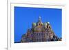 The Church on Spilled Blood Illuminated at Dusk, UNESCO World Heritage Site, St. Petersburg, Russia-Martin Child-Framed Photographic Print