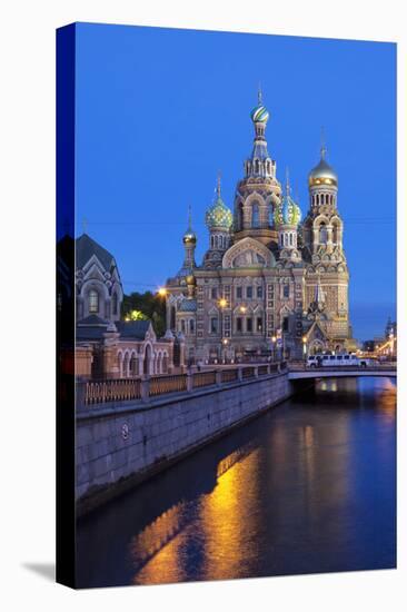 The Church on Spilled Blood, UNESCO Site, on Kanal Griboedova, St. Petersburg, Russia-Martin Child-Stretched Canvas