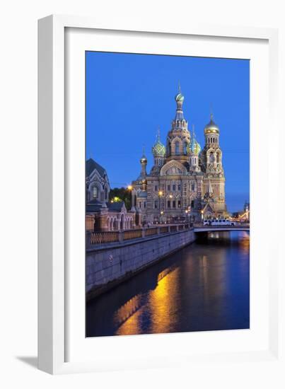 The Church on Spilled Blood, UNESCO Site, on Kanal Griboedova, St. Petersburg, Russia-Martin Child-Framed Photographic Print