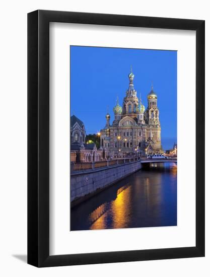 The Church on Spilled Blood, UNESCO Site, on Kanal Griboedova, St. Petersburg, Russia-Martin Child-Framed Photographic Print