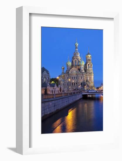 The Church on Spilled Blood, UNESCO Site, on Kanal Griboedova, St. Petersburg, Russia-Martin Child-Framed Photographic Print