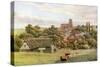 The Church on the Hill, Kersey, Suffolk-Alfred Robert Quinton-Stretched Canvas