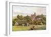 The Church on the Hill, Kersey, Suffolk-Alfred Robert Quinton-Framed Giclee Print