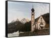 The Church St. John in Ranui, Geisler, Alto Adige, South Tyrol, Italy-Martin Zwick-Framed Stretched Canvas