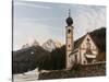 The Church St. John in Ranui, Geisler, Alto Adige, South Tyrol, Italy-Martin Zwick-Stretched Canvas