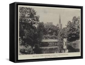The Church Where Shakespeare Is Buried at Stratford-On-Avon-null-Framed Stretched Canvas