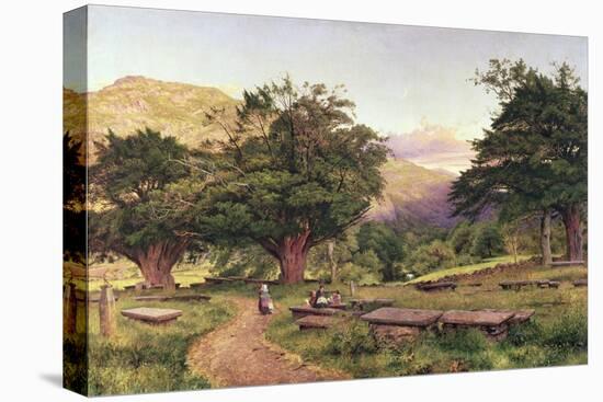 The Churchyard at Betws-Y-Coed, 1863-Benjamin Williams Leader-Stretched Canvas