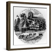 The Churchyard Works and St. John's Church, Burslem, 19th Century-null-Framed Giclee Print