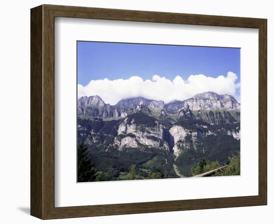 The Churfirsten Range, Near Wallenstadt and Wallensee, Swiss Alps, Switzerland-Walter Rawlings-Framed Photographic Print