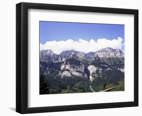 The Churfirsten Range, Near Wallenstadt and Wallensee, Swiss Alps, Switzerland-Walter Rawlings-Framed Photographic Print