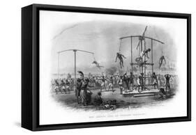 The Churuk Puja or Swinging Ceremony, India, 19th Century-JJ Crew-Framed Stretched Canvas