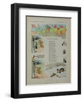 The Cicada and the Ant, from the 'Fables' by Jean de la Fontaine-Benjamin Rabier-Framed Premium Giclee Print