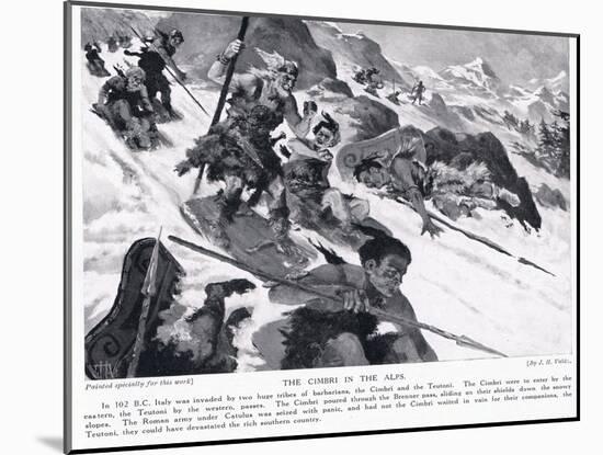 The Cimbri in the Alps-John Harris Valda-Mounted Giclee Print