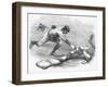 The Cincinnati Red Stockings in Action in 1870-null-Framed Giclee Print