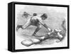 The Cincinnati Red Stockings in Action in 1870-null-Framed Stretched Canvas