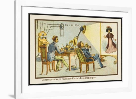 The Cine-Phono-Telegraph-Jean Marc Cote-Framed Premium Giclee Print