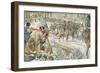 The Cinematographic Correspondent Filming Events in Manchuria During the Russo-Japanese War-null-Framed Giclee Print