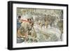 The Cinematographic Correspondent Filming Events in Manchuria During the Russo-Japanese War-null-Framed Giclee Print