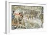The Cinematographic Correspondent Filming Events in Manchuria During the Russo-Japanese War-null-Framed Giclee Print