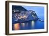 The Cinque Terre Village of Manarola at Dusk-Mark Sunderland-Framed Photographic Print