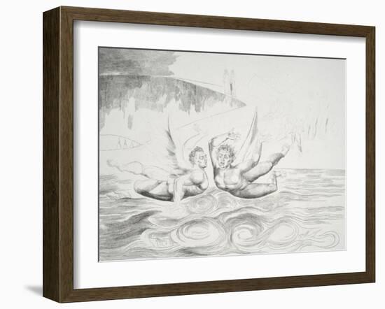 The Circle of the Corrupt Officials: the Devils Mauling Each Other-William Blake-Framed Giclee Print