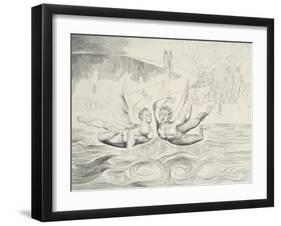 The Circle of the Corrupt Officials: the Devils Mauling Each Other-William Blake-Framed Giclee Print