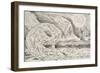 The Circle of the Lustful: Paolo and Francesca Inferno V-William Blake-Framed Giclee Print