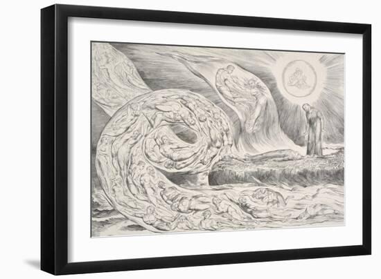 The Circle of the Lustful: Paolo and Francesca-William Blake-Framed Giclee Print