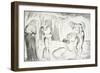 The Circle of the Thieves: Buoso Donati Attacked by the Serpent-William Blake-Framed Giclee Print