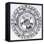 The Circle of the Zodiac-null-Framed Stretched Canvas