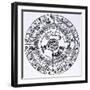 The Circle of the Zodiac-null-Framed Art Print