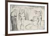 The Circle of Thieves: Buoso Donati Attacked by the Serpent-William Blake-Framed Giclee Print