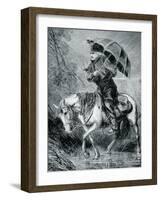 The Circuit Rider, Illustration from 'Harper's Weekly', 12th October 1867-Alfred Rudolf Waud-Framed Giclee Print