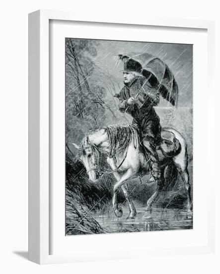 The Circuit Rider, Illustration from 'Harper's Weekly', 12th October 1867-Alfred Rudolf Waud-Framed Giclee Print