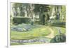The Circular Flower Bed in the Garden, 1923-Max Liebermann-Framed Giclee Print