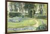 The Circular Flower Bed in the Garden, 1923-Max Liebermann-Framed Giclee Print