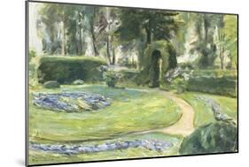 The Circular Flower Bed in the Garden, 1923-Max Liebermann-Mounted Giclee Print