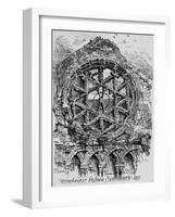 The Circular Window of the Hall of Winchester House (Winchester Palace), Southwark, 1835, (1912)-David Roberts-Framed Giclee Print