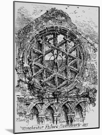 The Circular Window of the Hall of Winchester House (Winchester Palace), Southwark, 1835, (1912)-David Roberts-Mounted Giclee Print