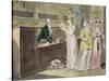 The Circulating Library (Pen and Ink and W/C and Wash on Wove Paper)-Isaac Cruikshank-Stretched Canvas