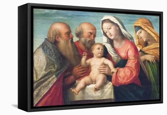 The Circumcision of Jesus-Francesco Bissolo-Framed Stretched Canvas