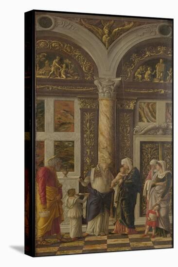 The Circumcision (Trittico Degli Uffizi (Uffizi Tryptic), Right Pane), Ca 1463-1464-Andrea Mantegna-Stretched Canvas
