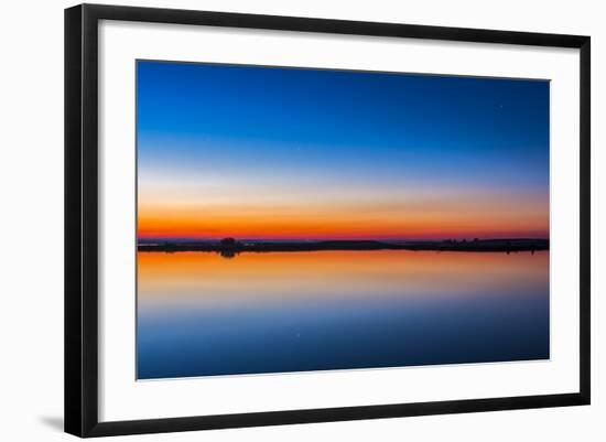 The Circumpolar Star Capella Crawling Lake Reservoir, Alberta, Canada-null-Framed Photographic Print