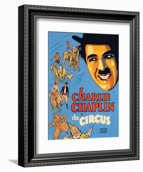 THE CIRCUS, Charlie Chaplin, 1928-null-Framed Art Print