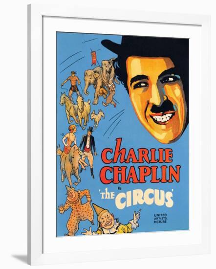 THE CIRCUS, Charlie Chaplin, 1928-null-Framed Art Print