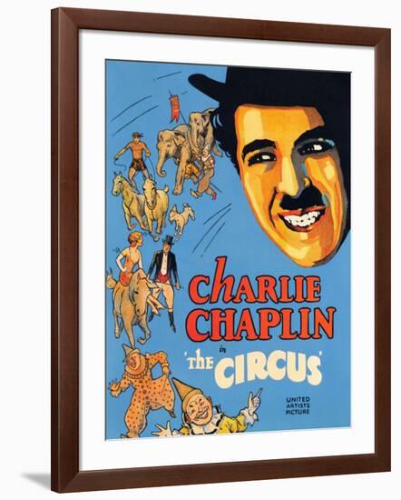 THE CIRCUS, Charlie Chaplin, 1928-null-Framed Art Print