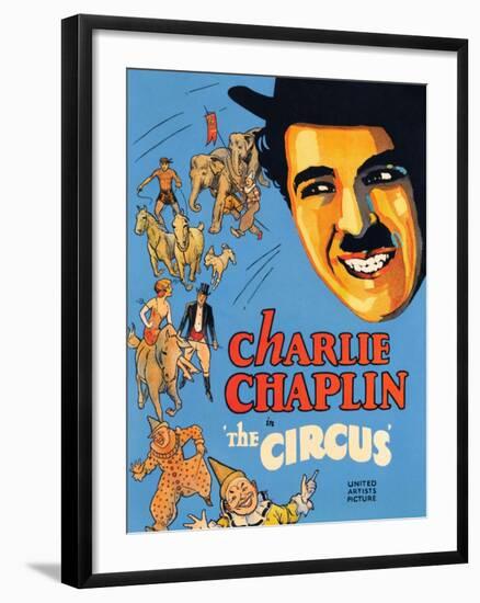 THE CIRCUS, Charlie Chaplin, 1928-null-Framed Art Print