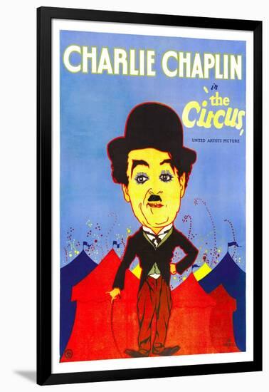 THE CIRCUS, Charlie Chaplin, 1928.-null-Framed Art Print