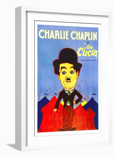 THE CIRCUS, Charlie Chaplin, 1928.-null-Framed Art Print