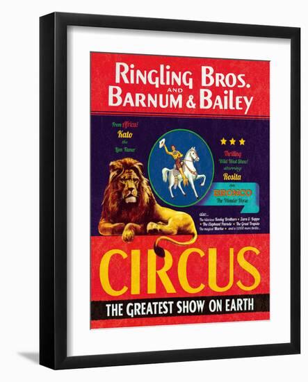 The Circus Comes to Town-The Vintage Collection-Framed Art Print